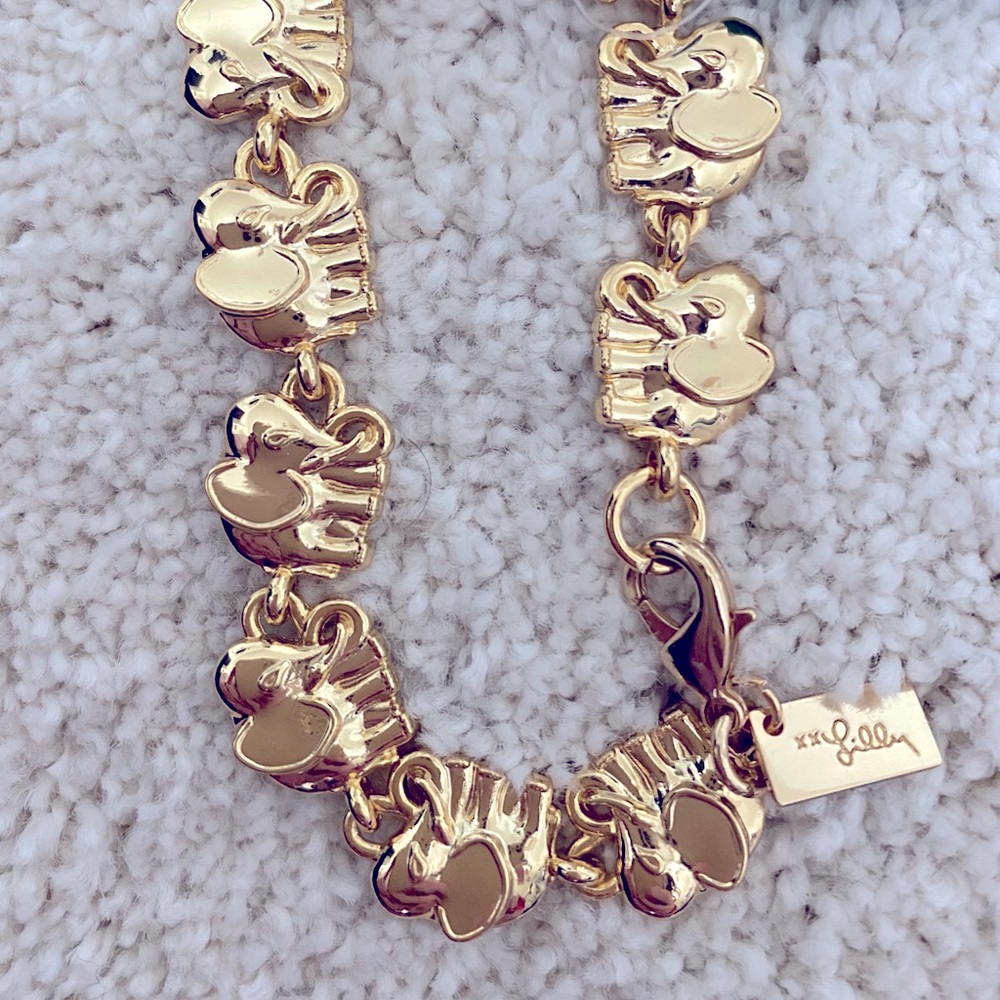 Lilly Pulitzer Gold Elephant Bracelet NWT